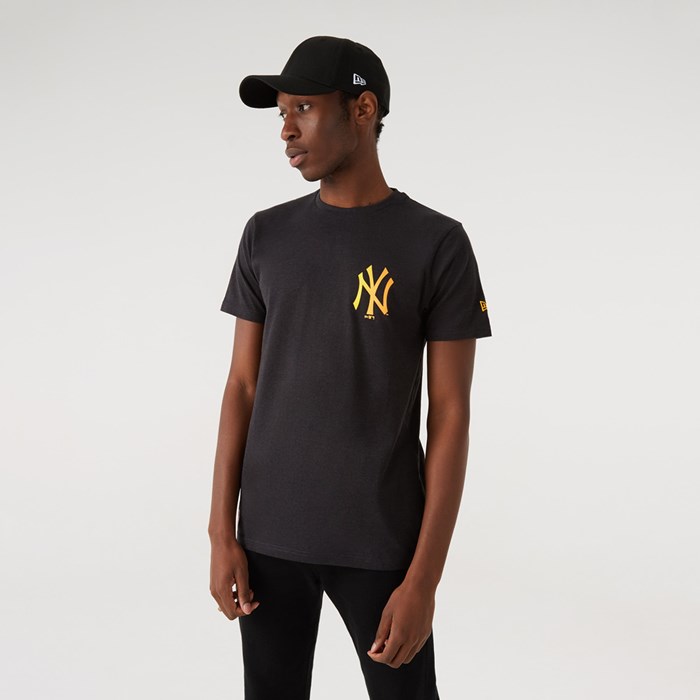 New York Yankees MLB Neon Miesten T-paita Harmaat - New Era Vaatteet Tarjota FI-948320